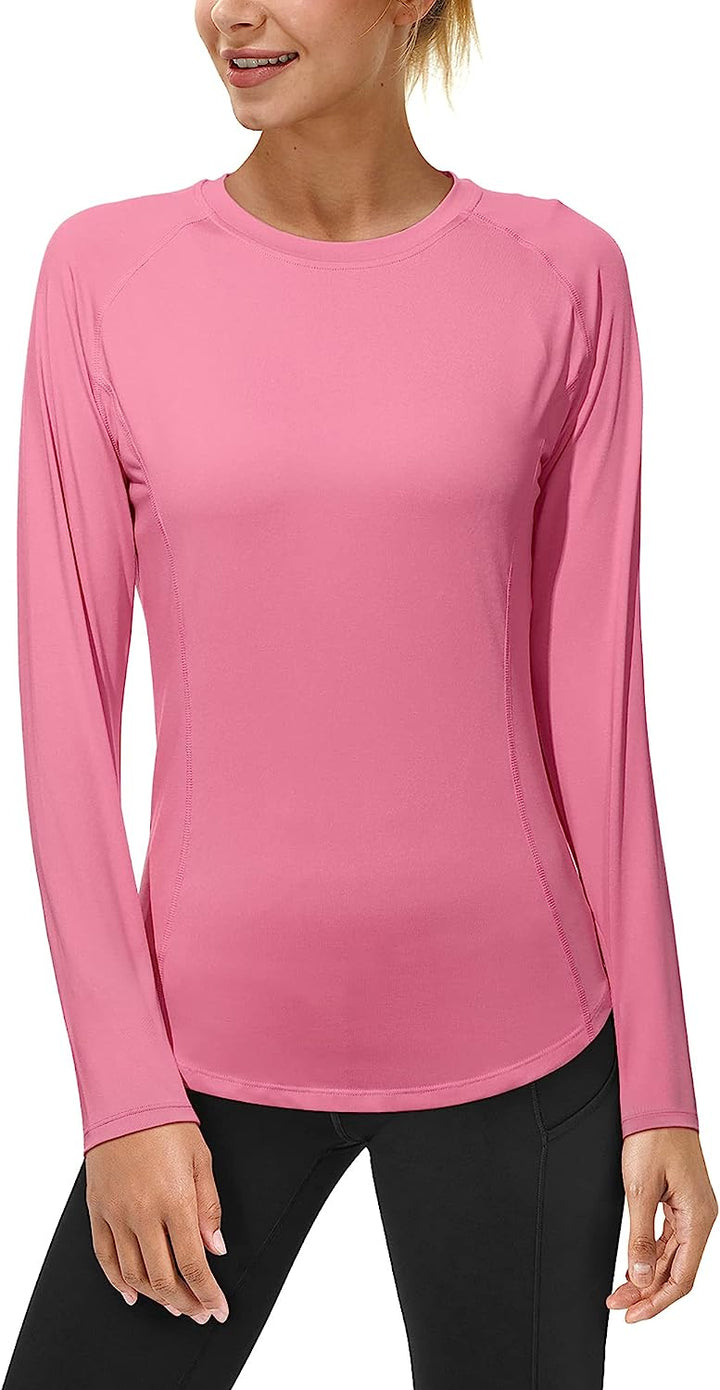 Women'S Long Sleeve UV Sun Shirts UPF 50+ Workout Swim Rash Guard Tops