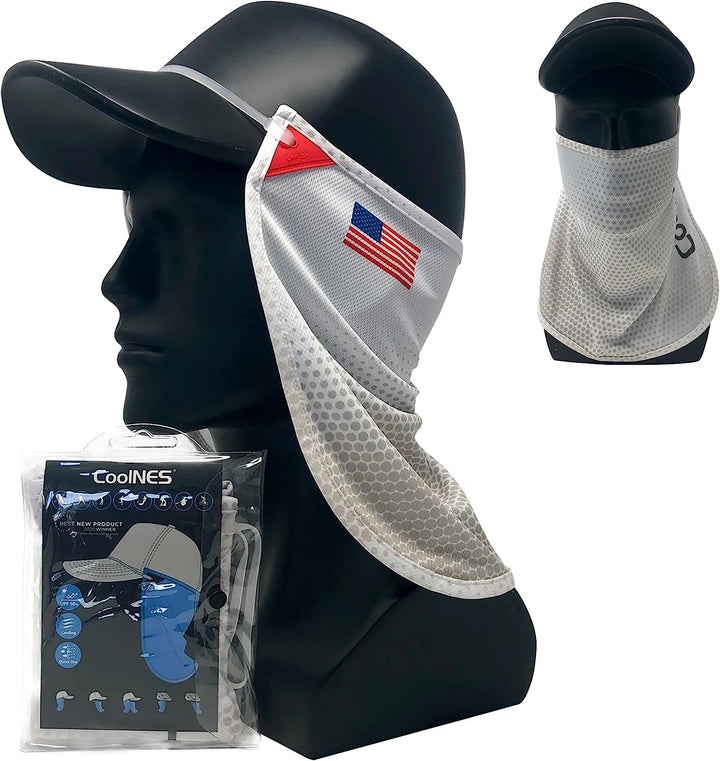 - UV Sun Protection Neck Drape Adjustable Multifunctional 2 in 1 Face Covering for Outdoor Fishing - Unisex