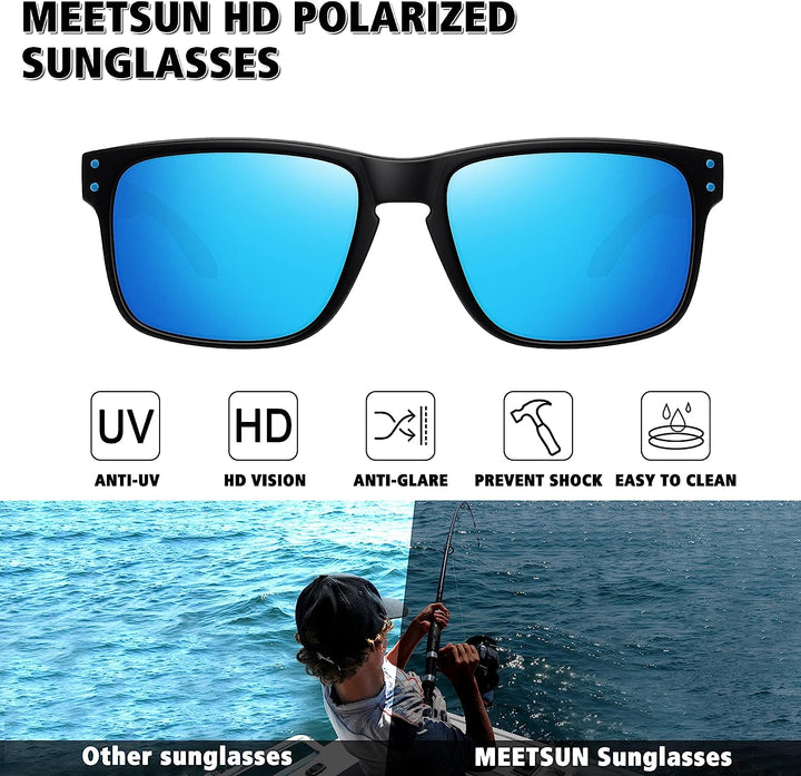 Polarized Sunglasses for Men Women Sports Driving Fishing Glasses UV400 Protection
