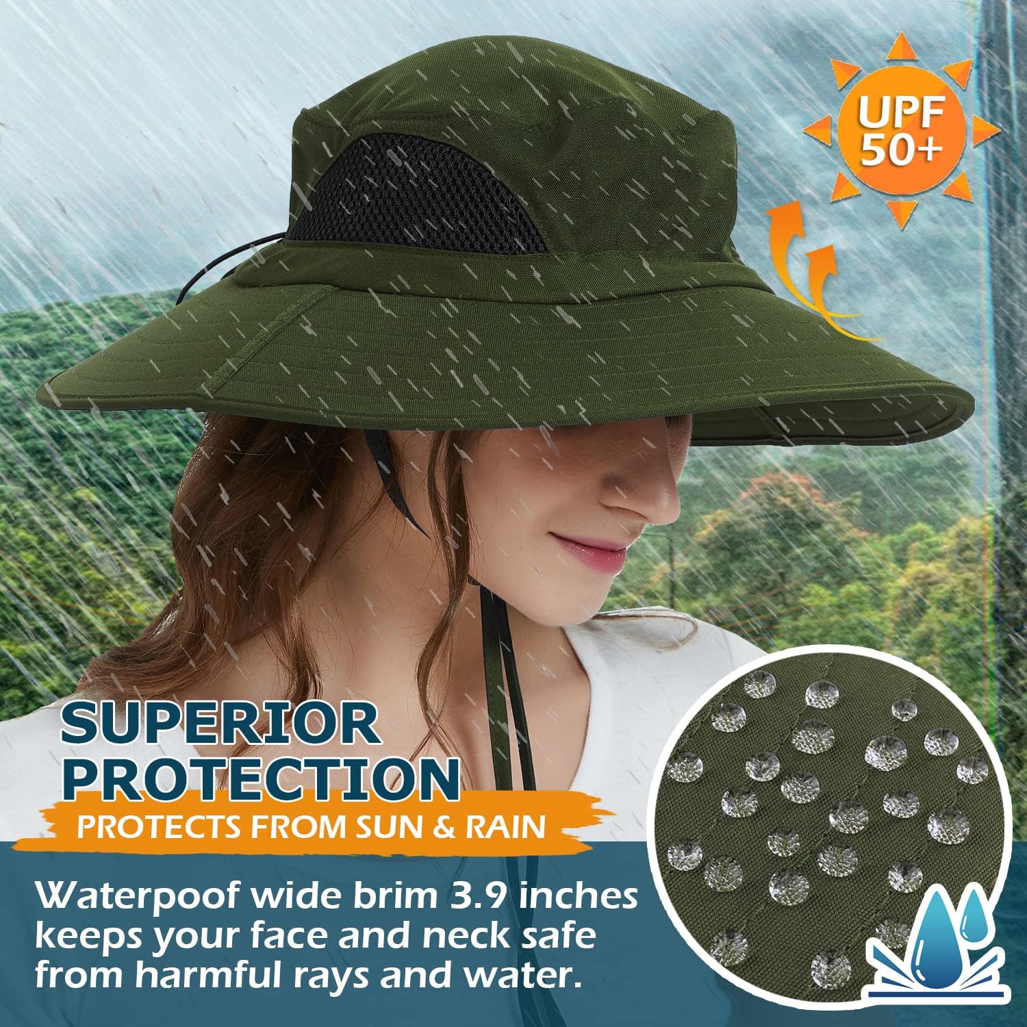 Lot De 2 Chapeaux De Pêcheur - Coton-polyester, Pliable, Protection UV, Tour De Tête 55-58 Cm, Unisexe Homme/femme - 7